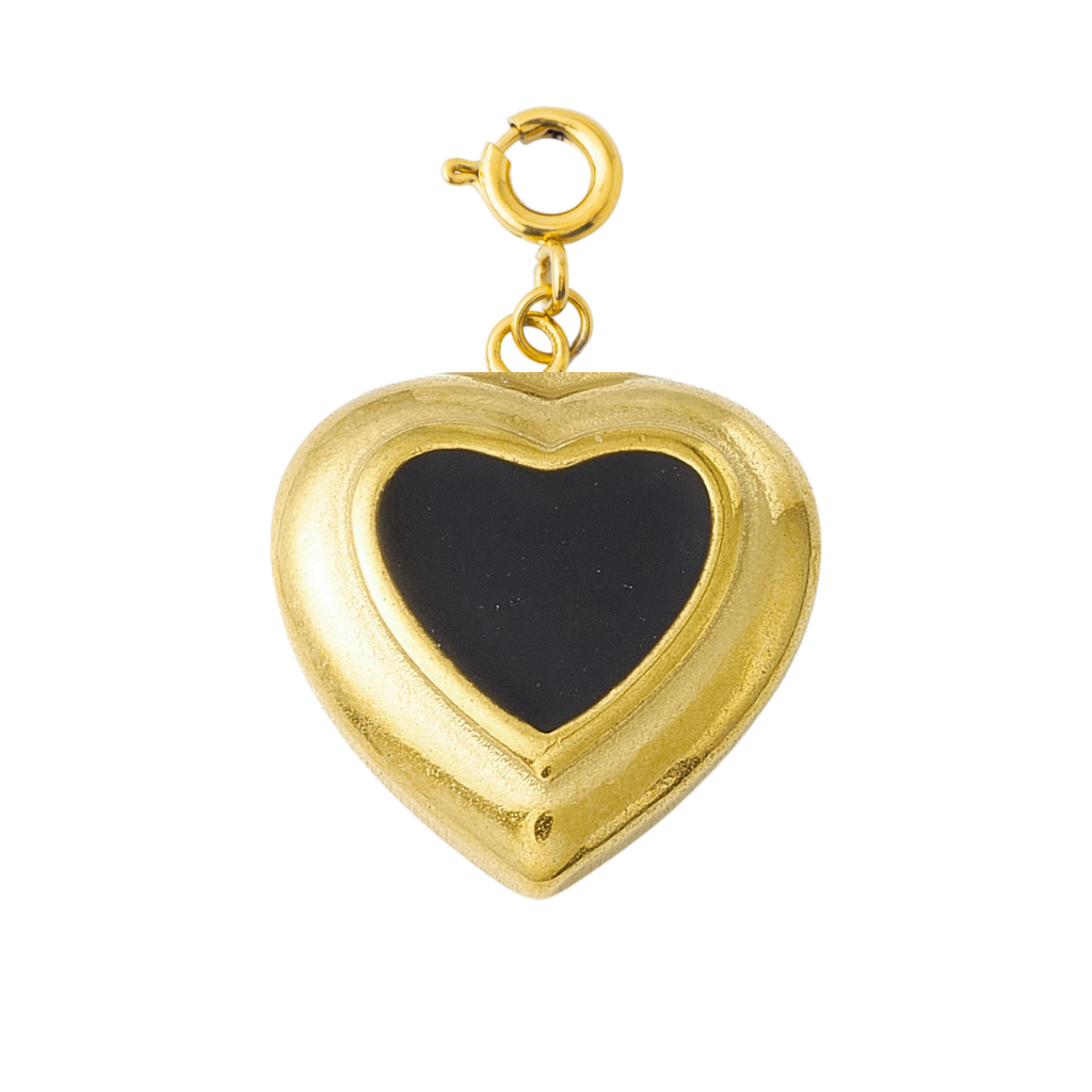 BLACK AND GOLD HEART