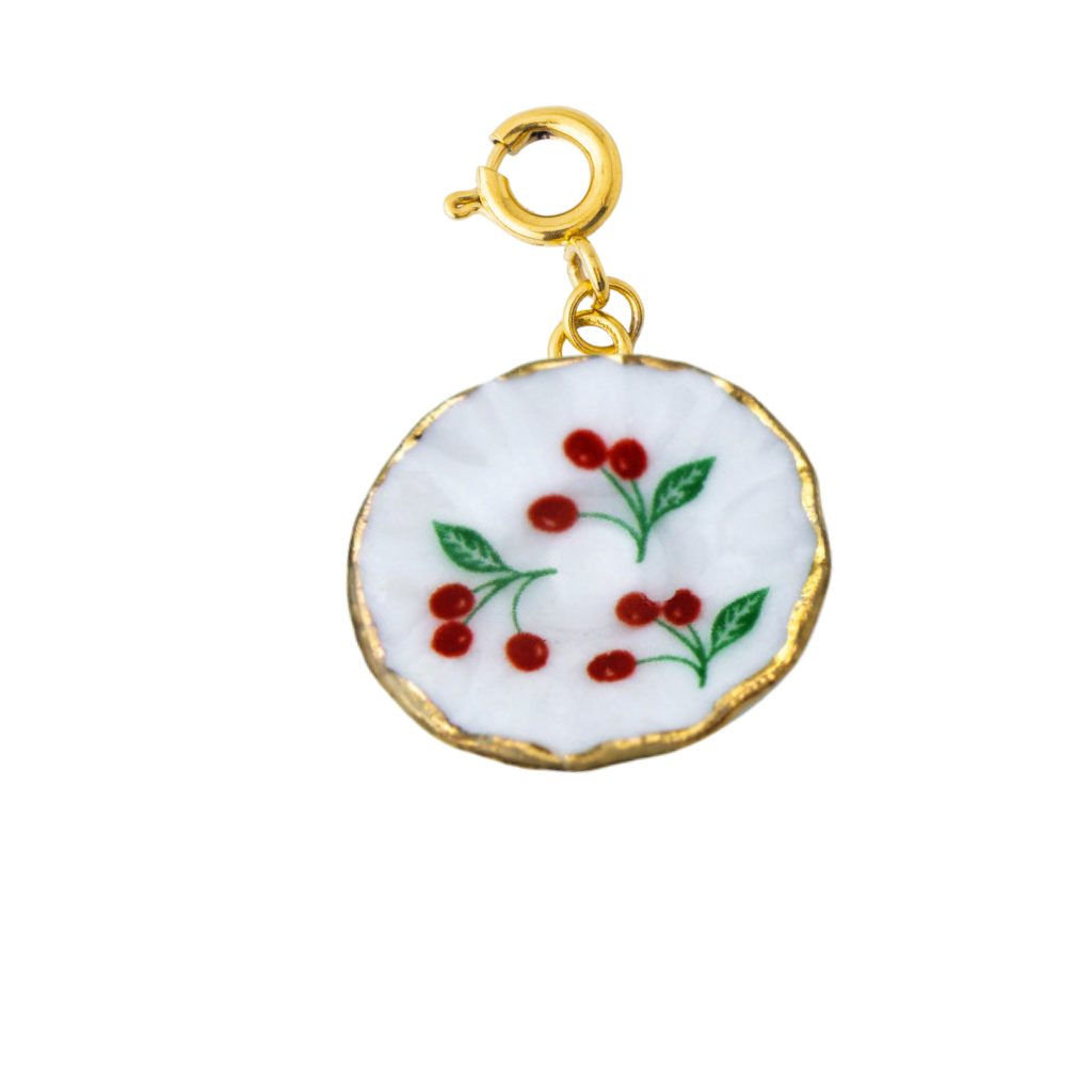 PORCELAIN CHERRY PLATE - Lolo's Jewelry