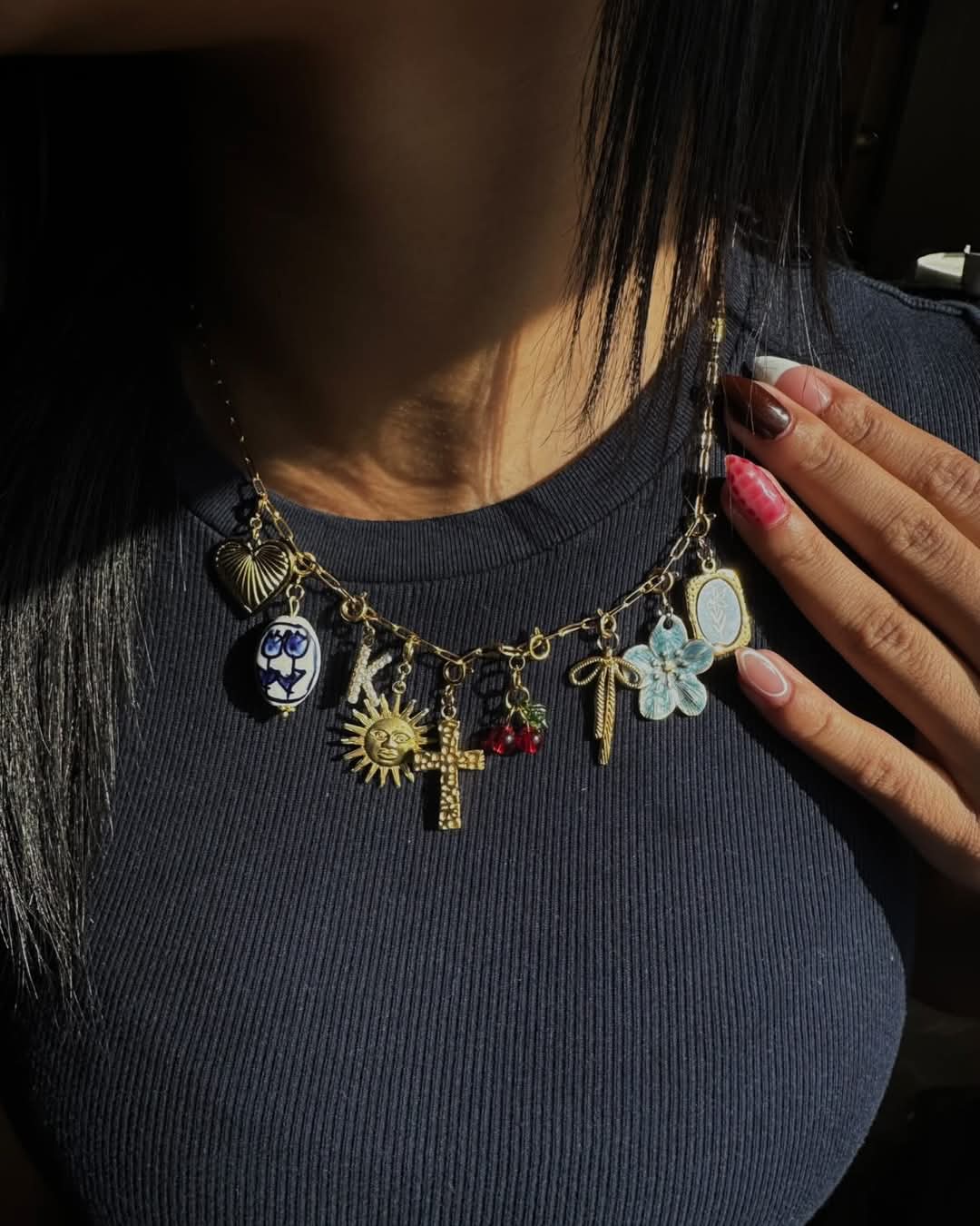 PORCELAIN FLORAL DROP - Lolo's Jewelry