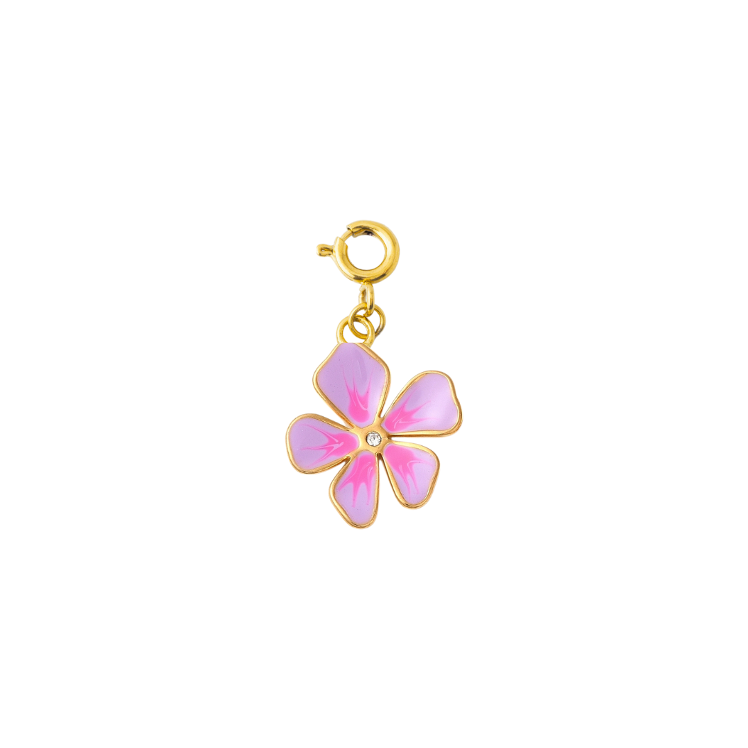 PURPLE WITH PINK FLOWER