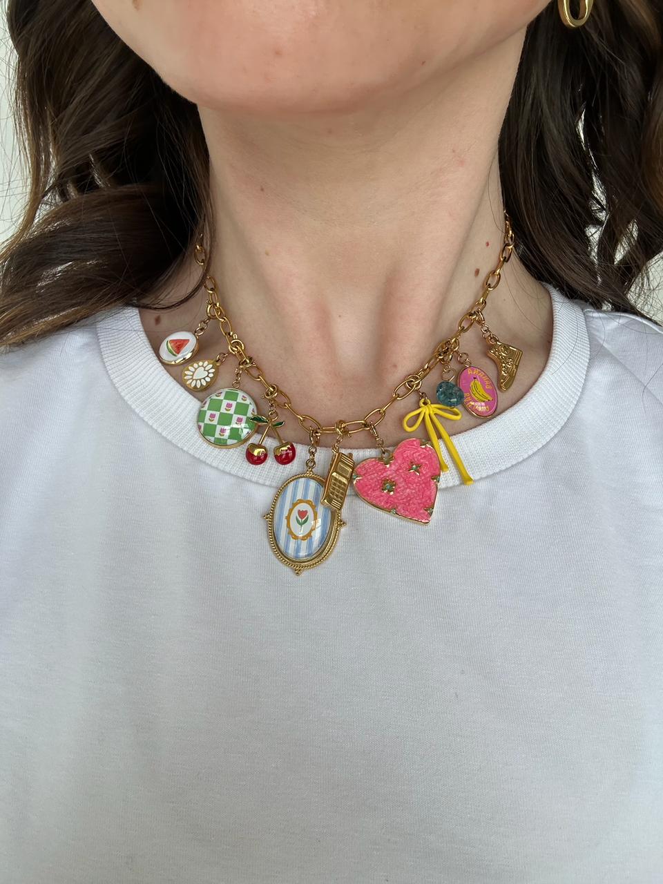 HOT PINK DESIGNER HEART - Lolo's Jewelry