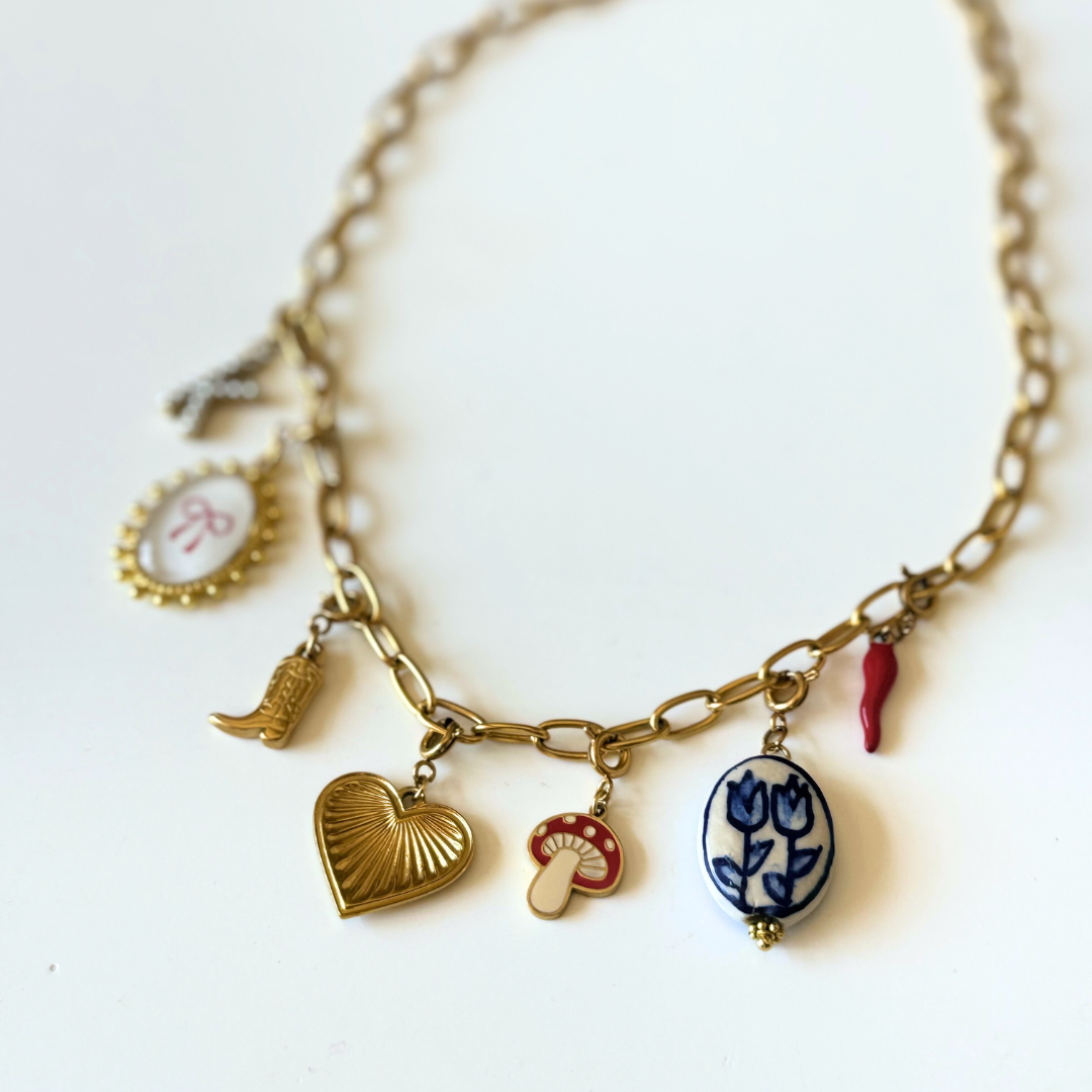 The TEXTURED HEART charm necklace features a gold heart design that adds elegance to any aesthetic jewelry collection | Lolo Jewelry.