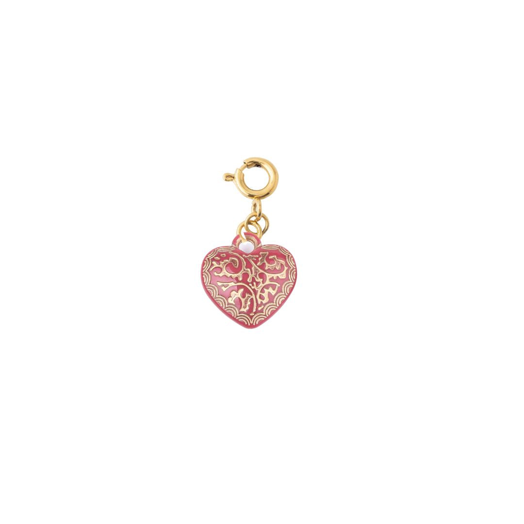 Gold and Red Hearts Charm Necklaces main image 1