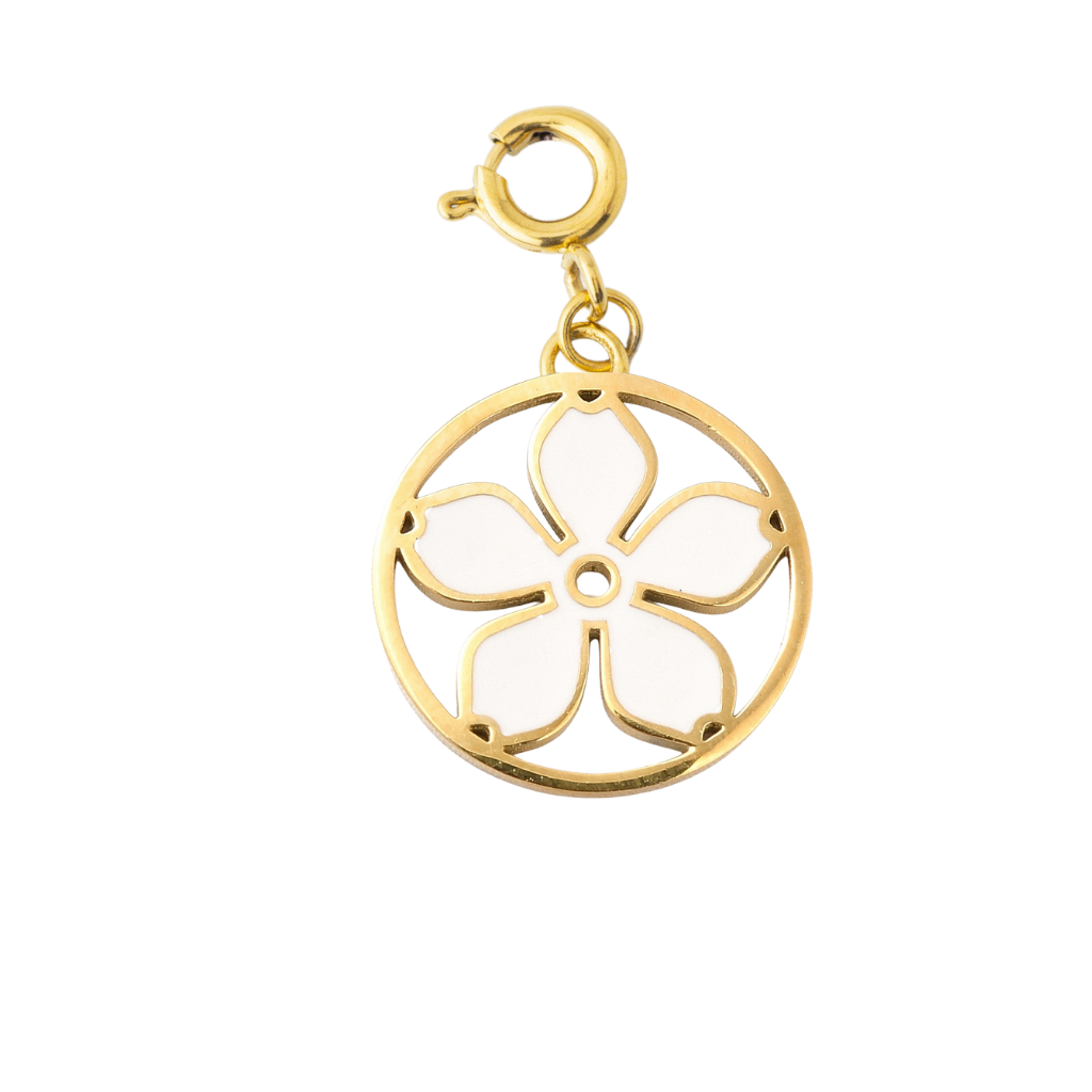 WHITE ART DECO FLOWER - Lolo's Jewelry