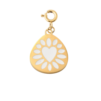 WHITE HEART TEARDROP