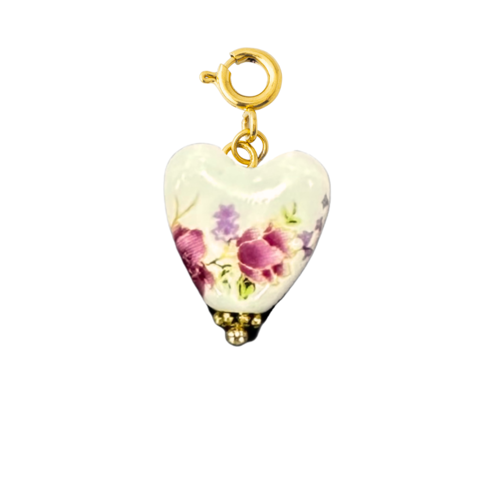 HEART FLORAL PORCELAIN