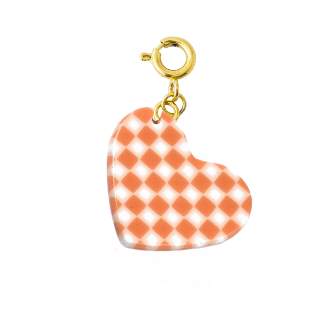 PEACH CHECK HEARTS