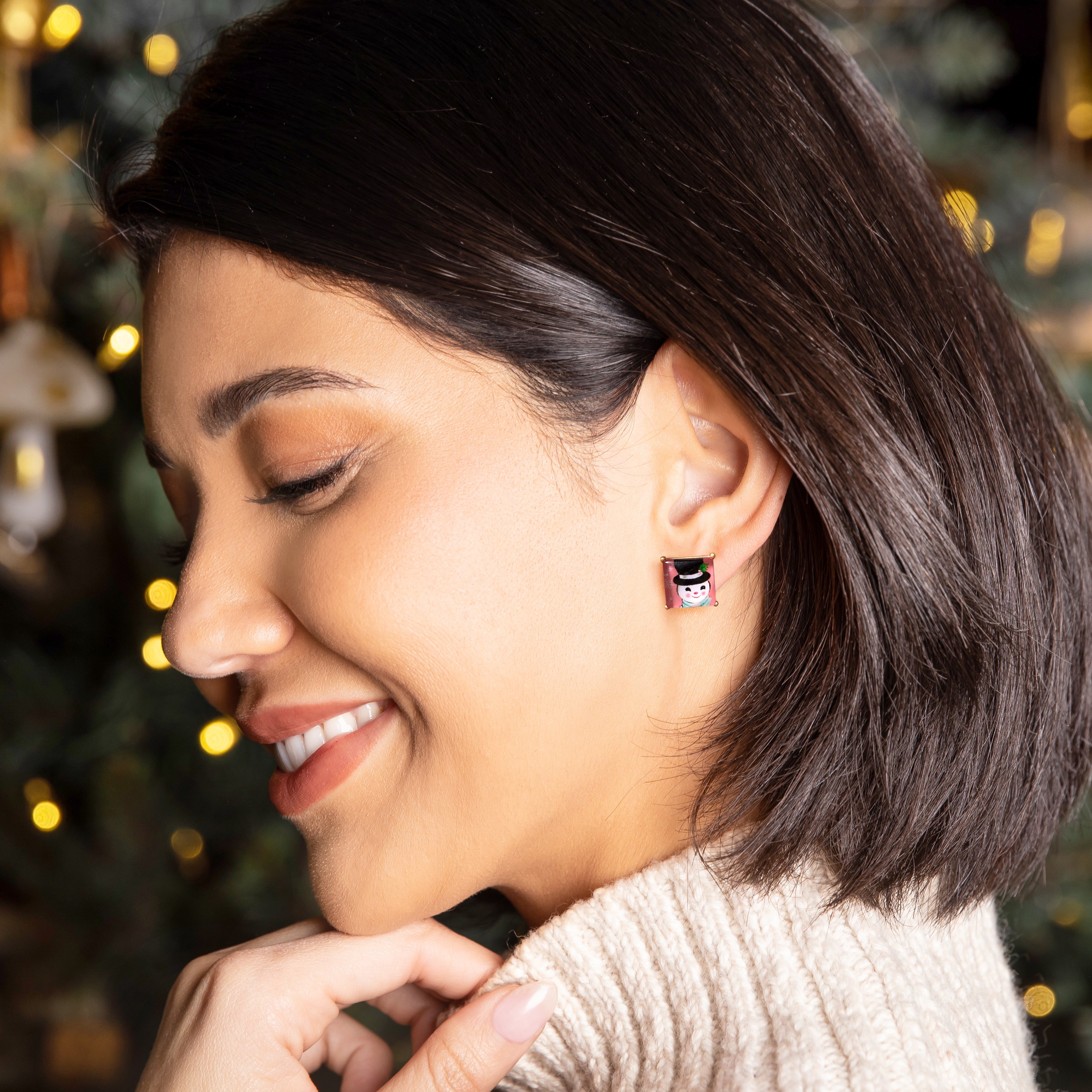 Snowman Earrings