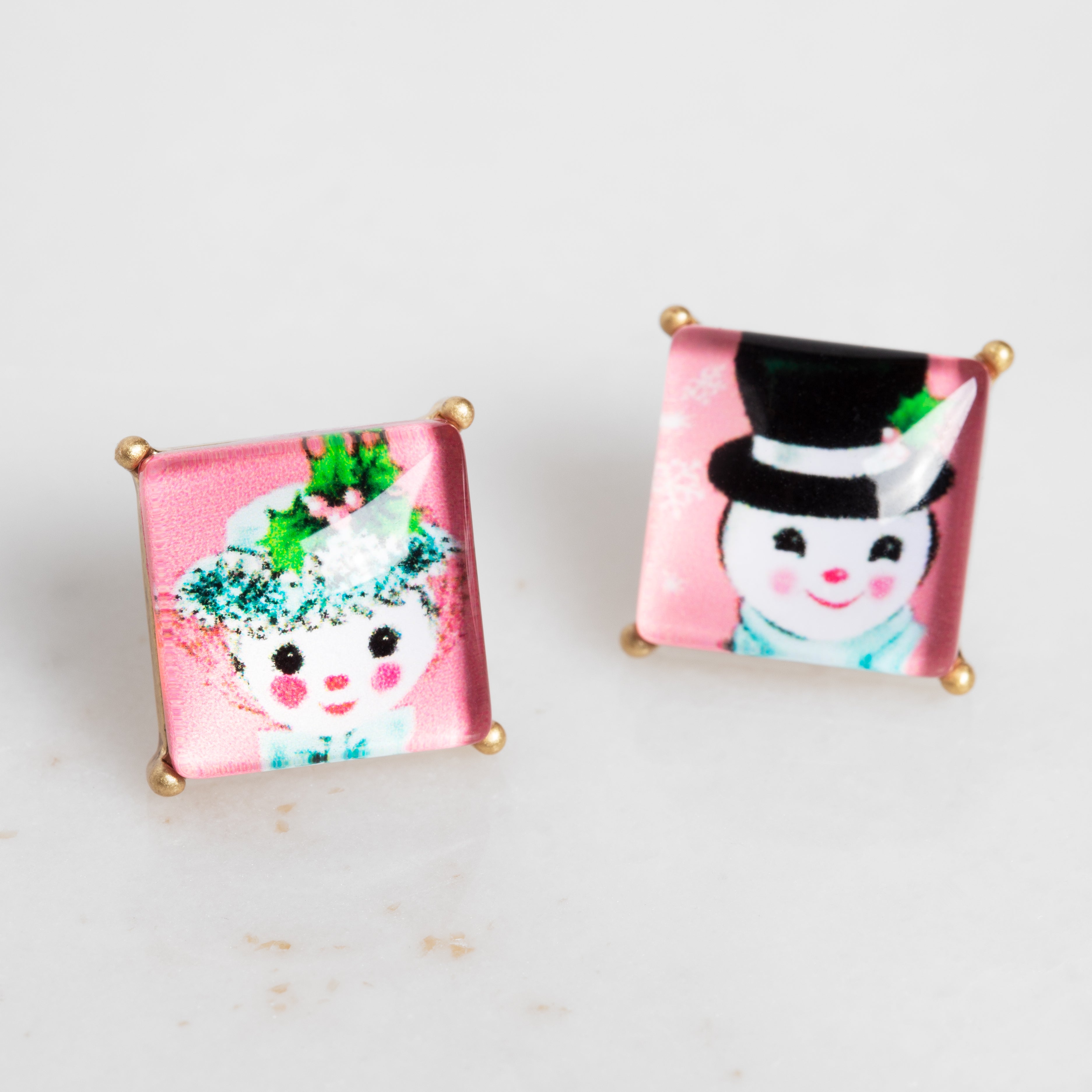 Snowman Earrings