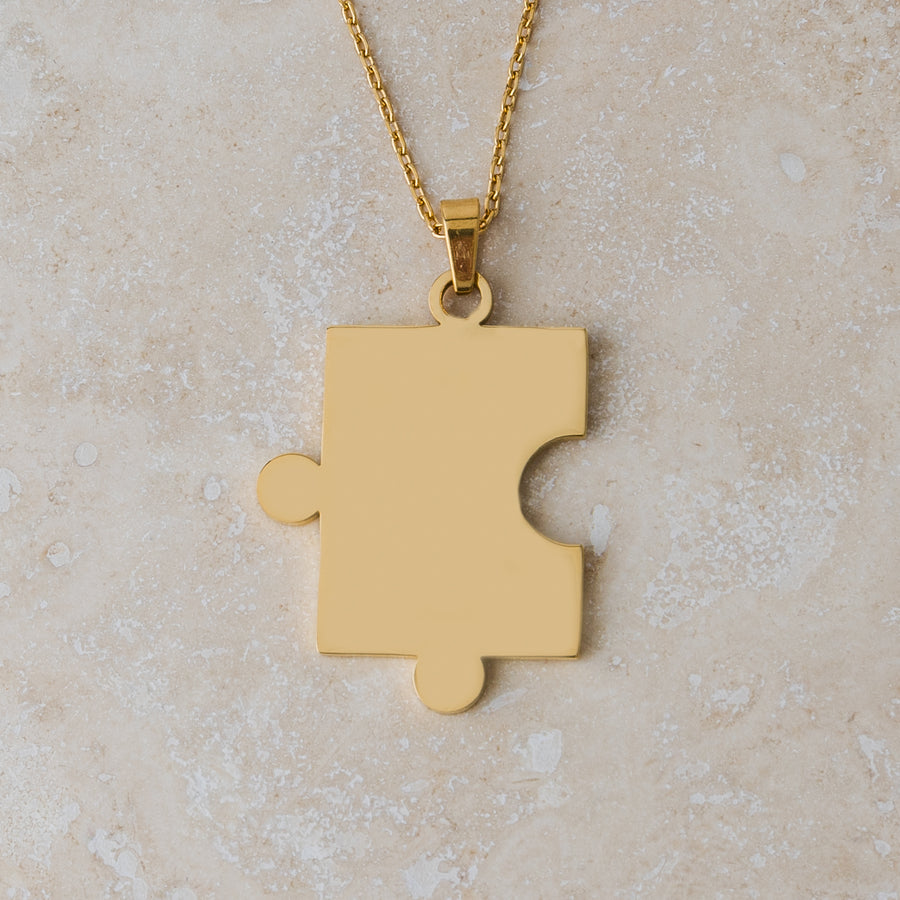 Gold Puzzle Piece Necklace