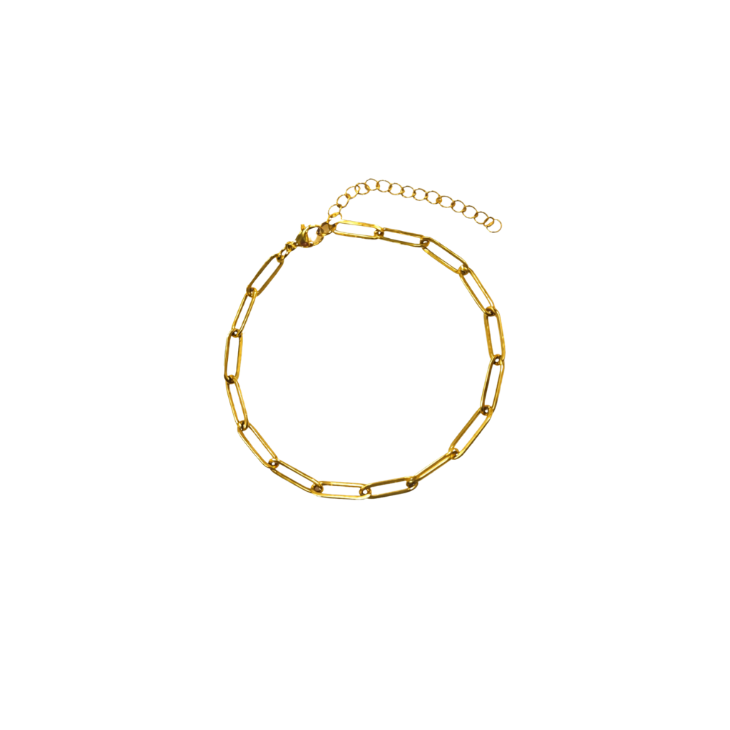 Gold Paper Clip Bracelet