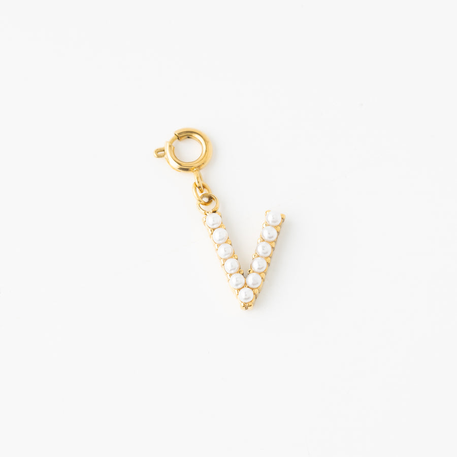 Pretty Pearl Initial Charm