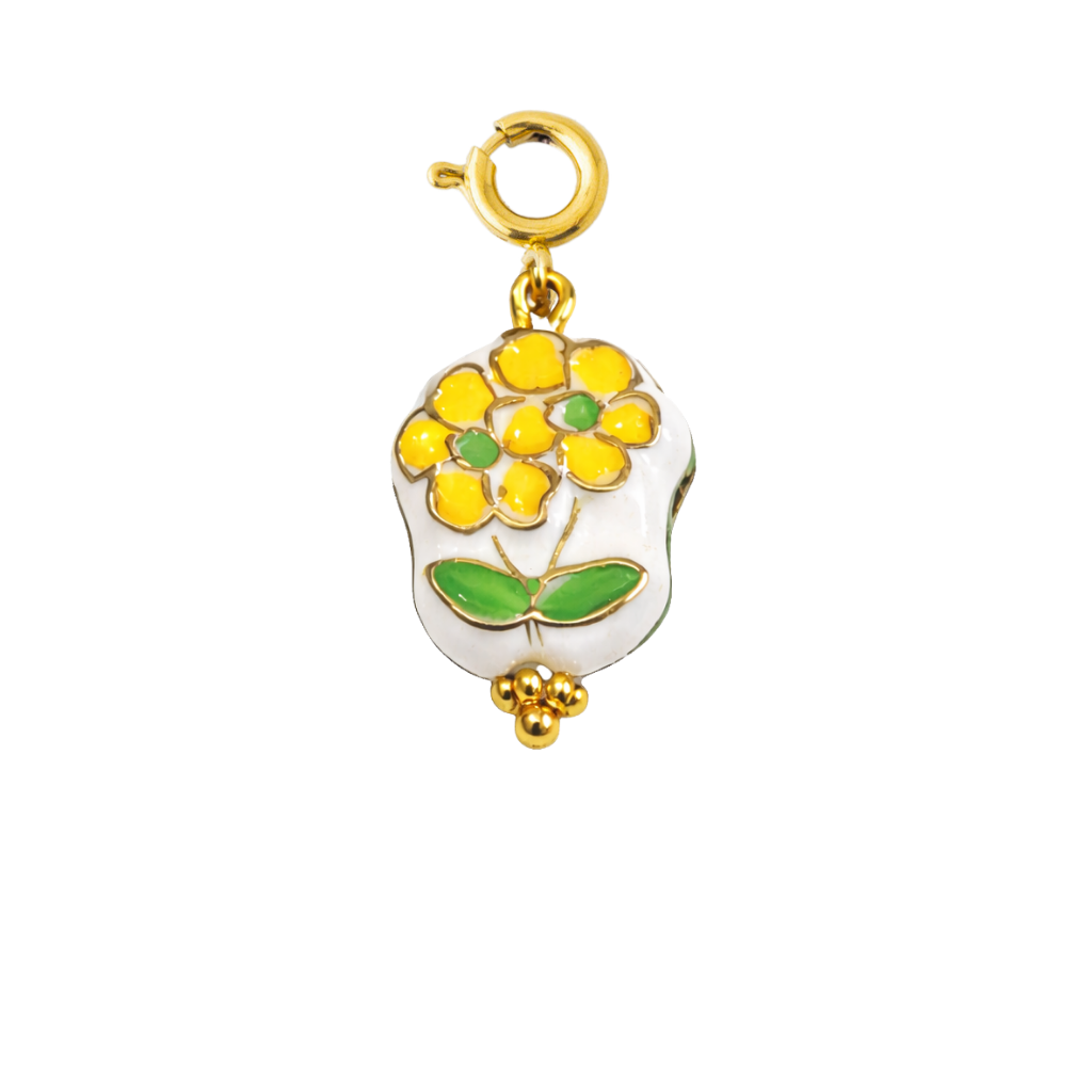 SPRING BLOOMS charm necklace with floral motifs, reflecting a dainty and personalized jewelry style in gold hues | Lolo Jewelry