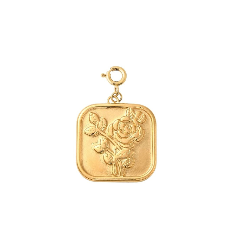 SQUARE FLORAL PENDANT