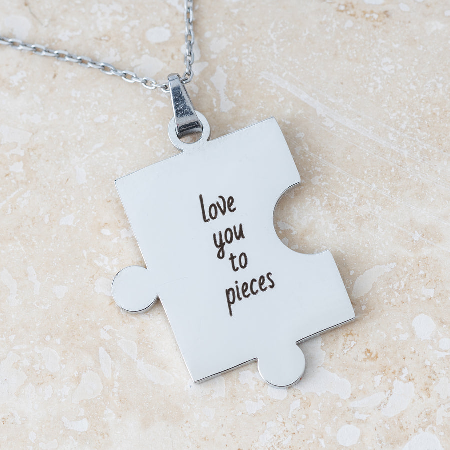 Silver Puzzle Piece Necklace