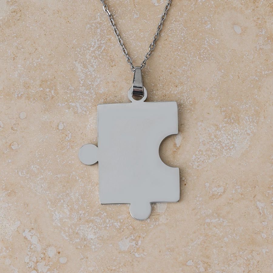 Silver Puzzle Piece Necklace