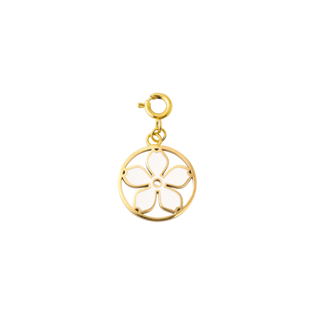 WHITE ART DECO FLOWER