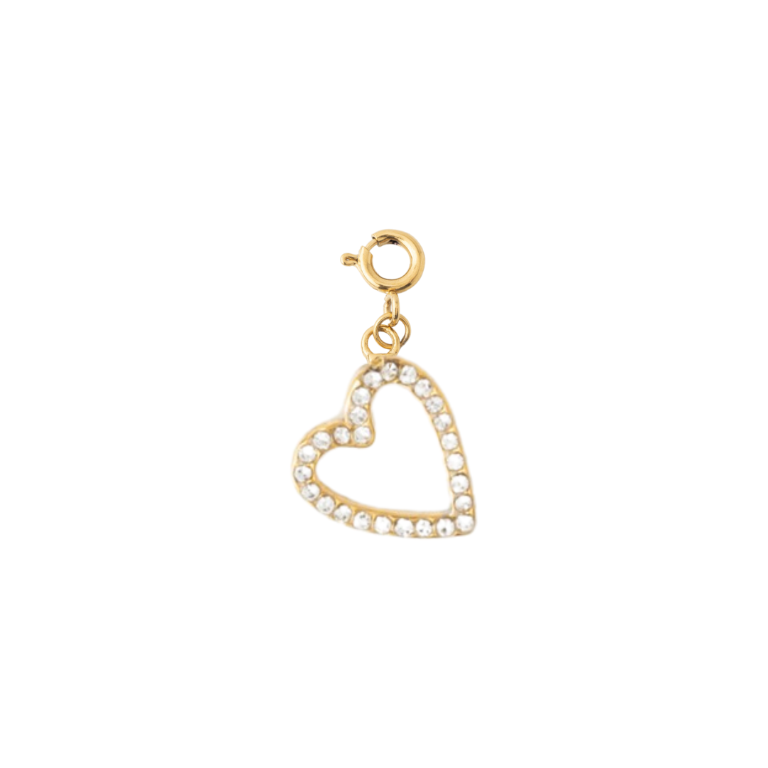 RHINESTONE HOLLOW HEART