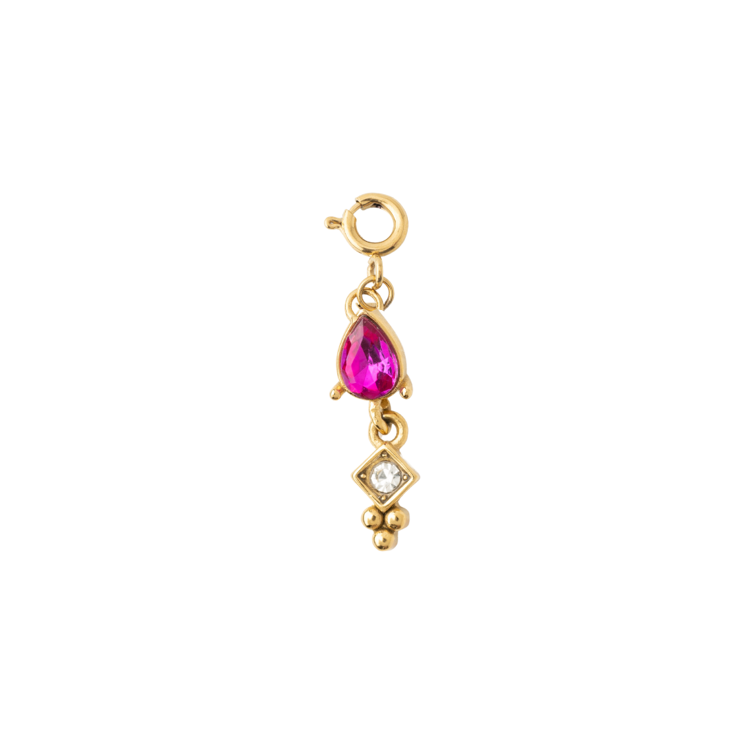 PINK AND RHINESTONE DROP